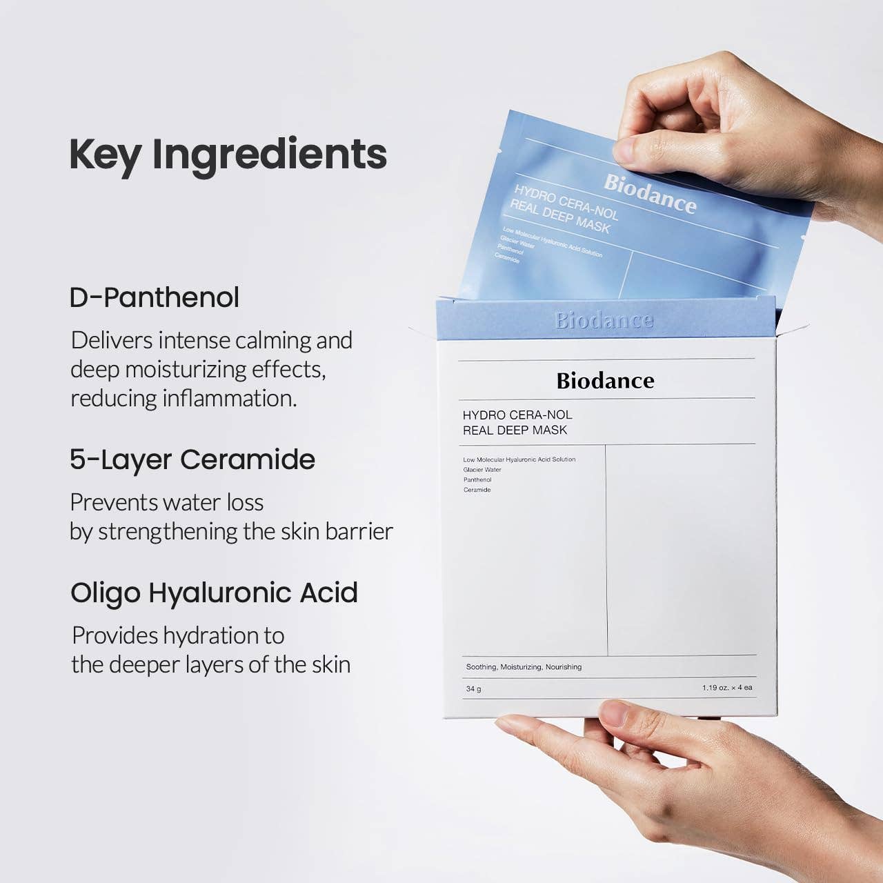BIODANCE Hydro Cera-nol Real Deep Mask (1 or 4-mask options)